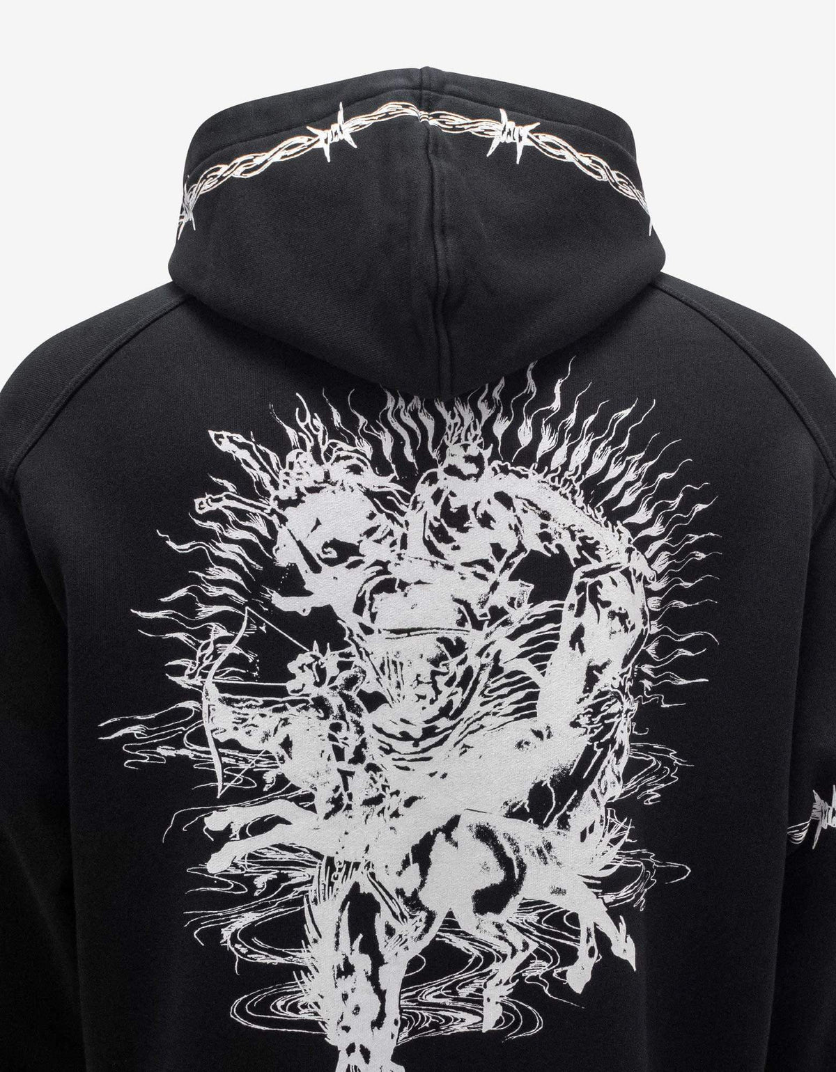 Givenchy Black Gothic Print Oversized Hoodie