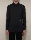 Givenchy Black Logo Signature Stretch-Cotton Shirt