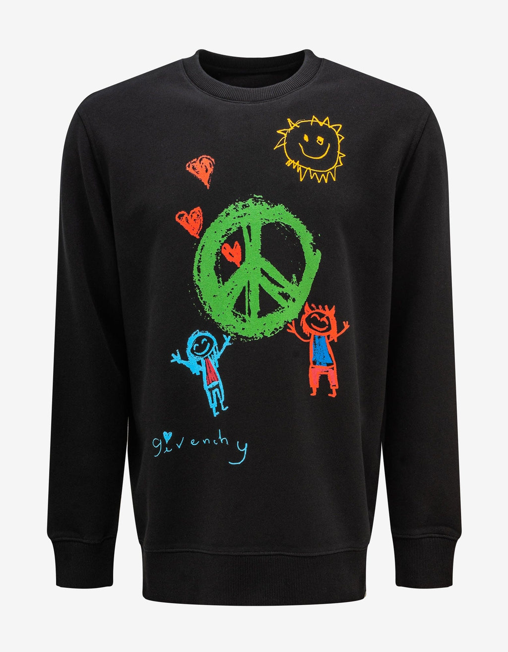 Givenchy Givenchy Black Peace Graphic Print Sweatshirt