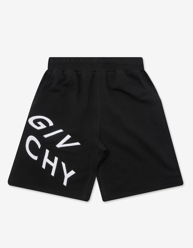 Givenchy Black Refracted Logo Sweat Shorts