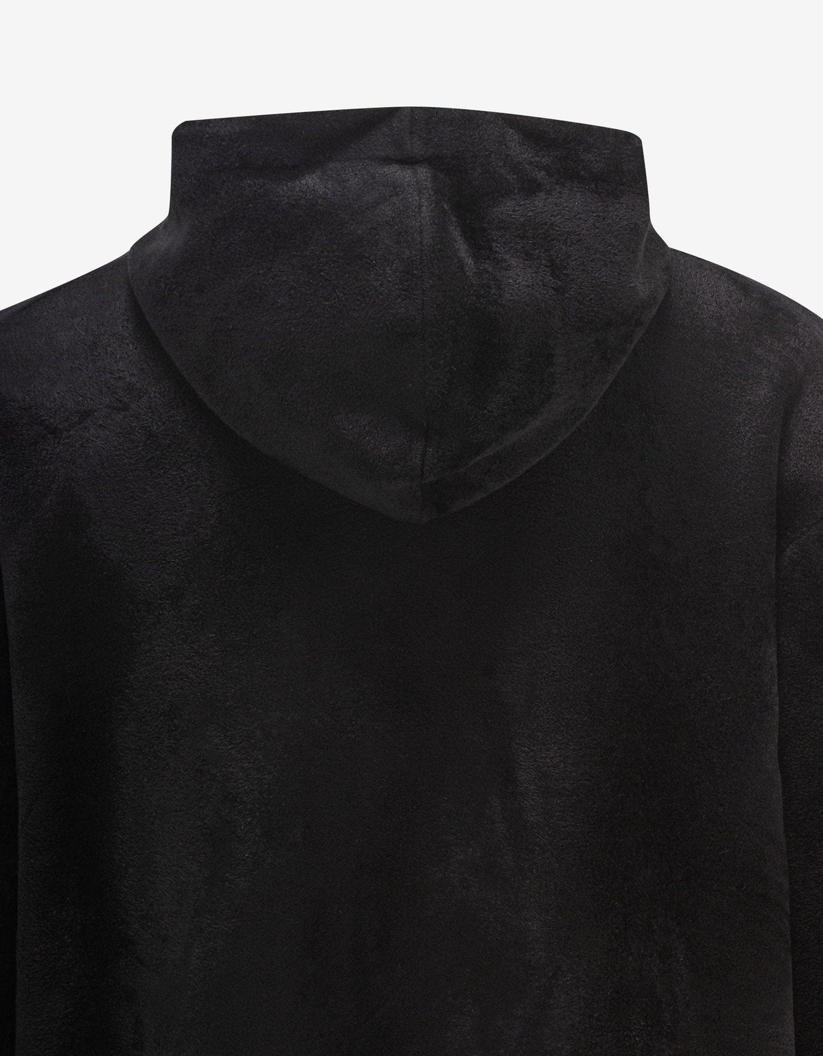 Givenchy Black Velvet Zip Logo Hoodie
