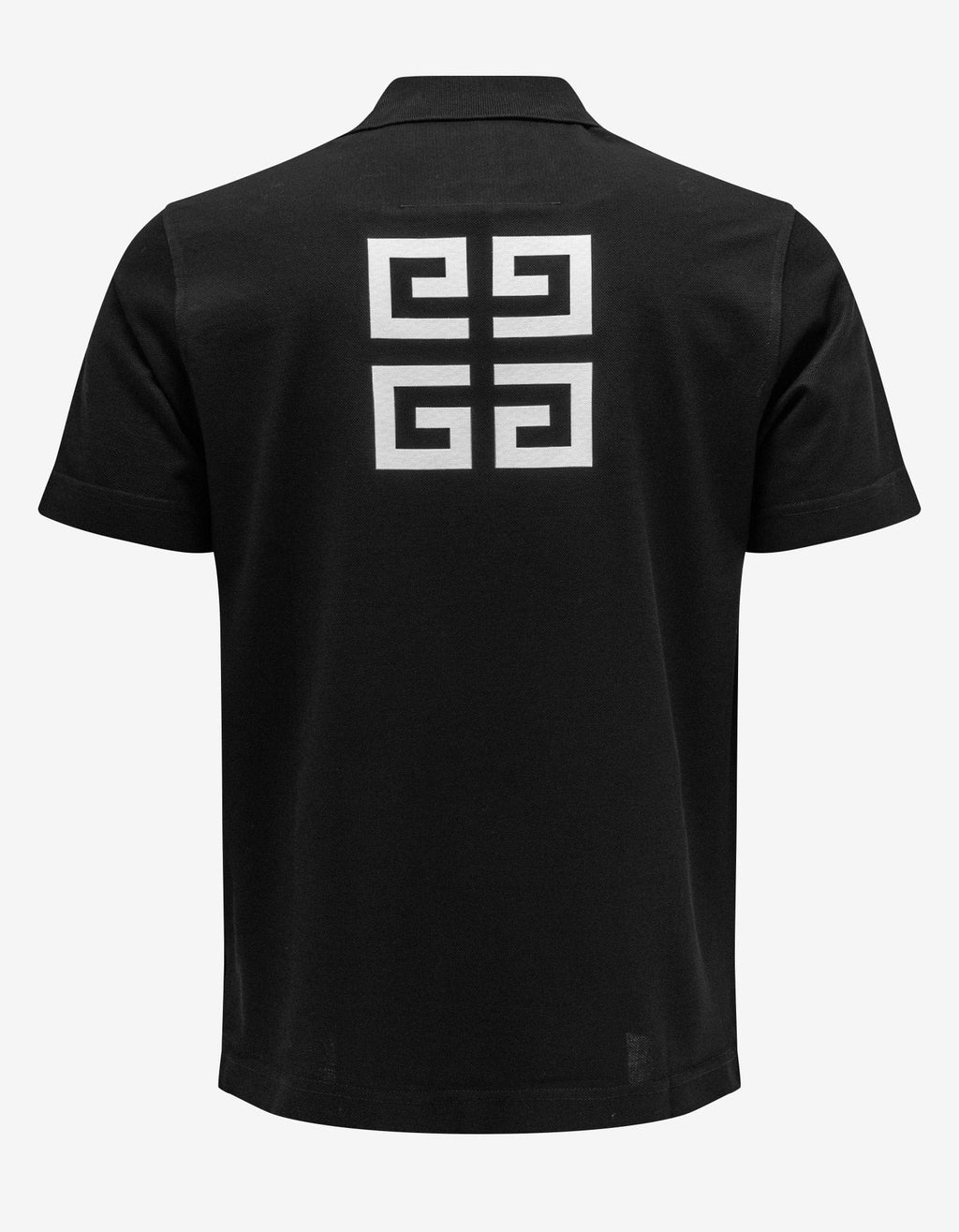 Givenchy Black Zip Logo Polo T-Shirt
