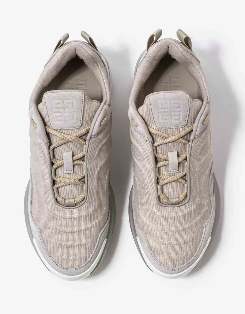 Givenchy Cream Giv 1 Leather & Mesh Trainers