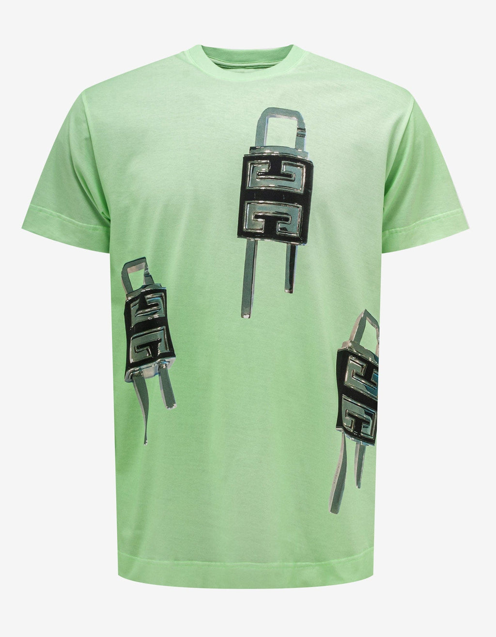 Givenchy Givenchy Green 4G Padlock Print T-Shirt