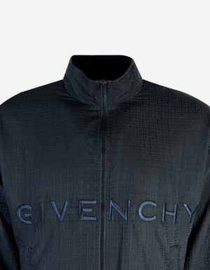 Givenchy Midnight Blue 4G Logo Nylon Track Jacket