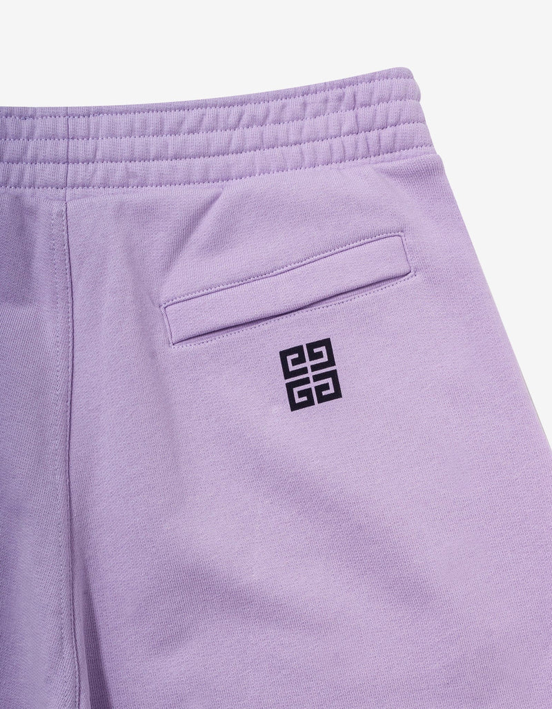Givenchy Purple Archetype Logo Sweat Shorts