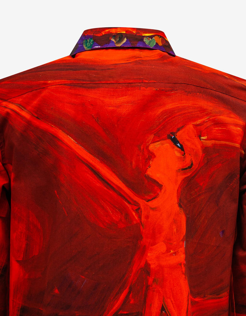 Givenchy Red Josh Smith Devil Print Shirt