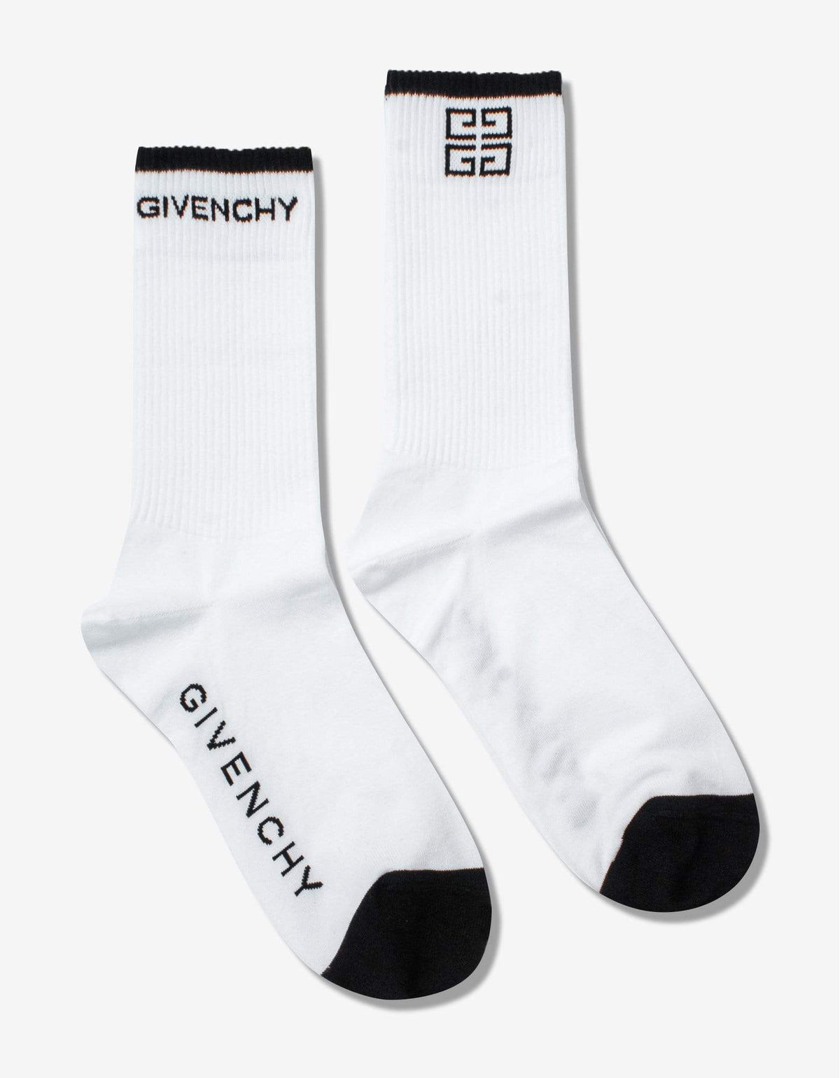 Givenchy White 4G Logo Socks