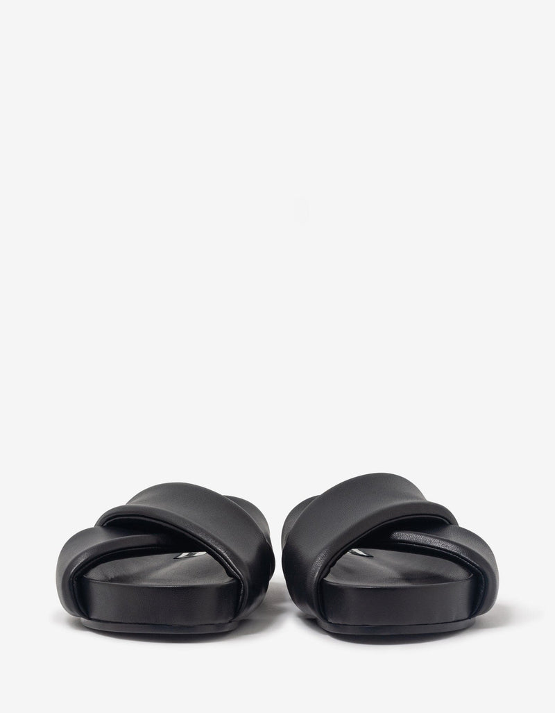 Jil Sander Black Padded Slide Sandals