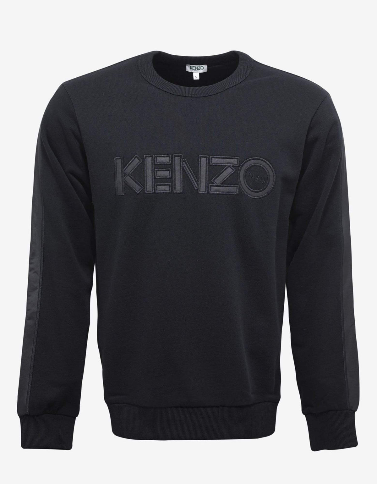 Kenzo Black Logo Sweatshirt with Nylon Inserts