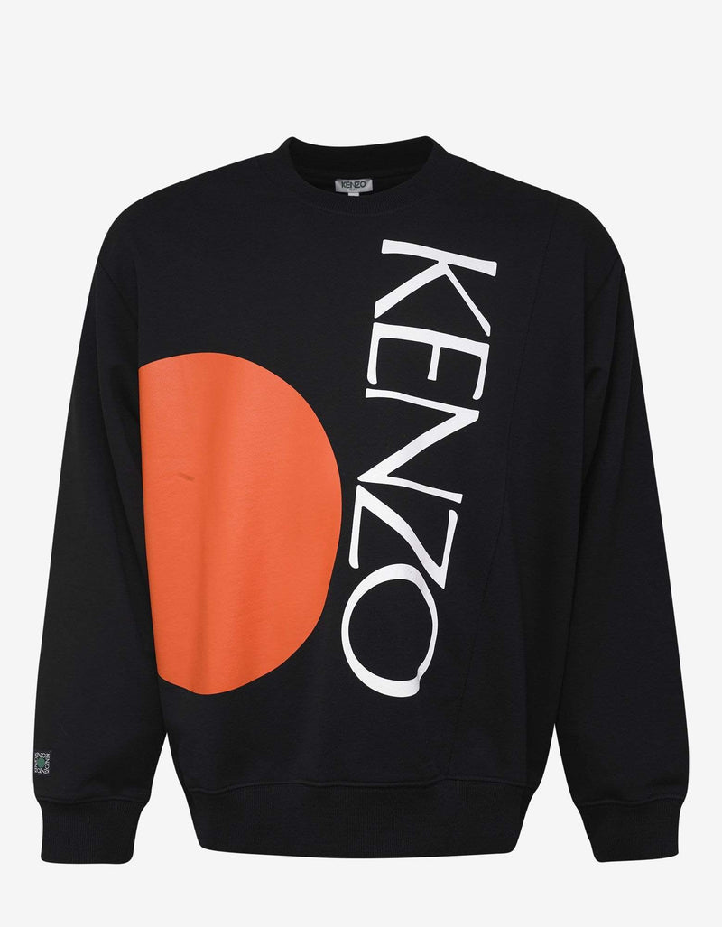 Kenzo Black Orange Circle Print Sweatshirt