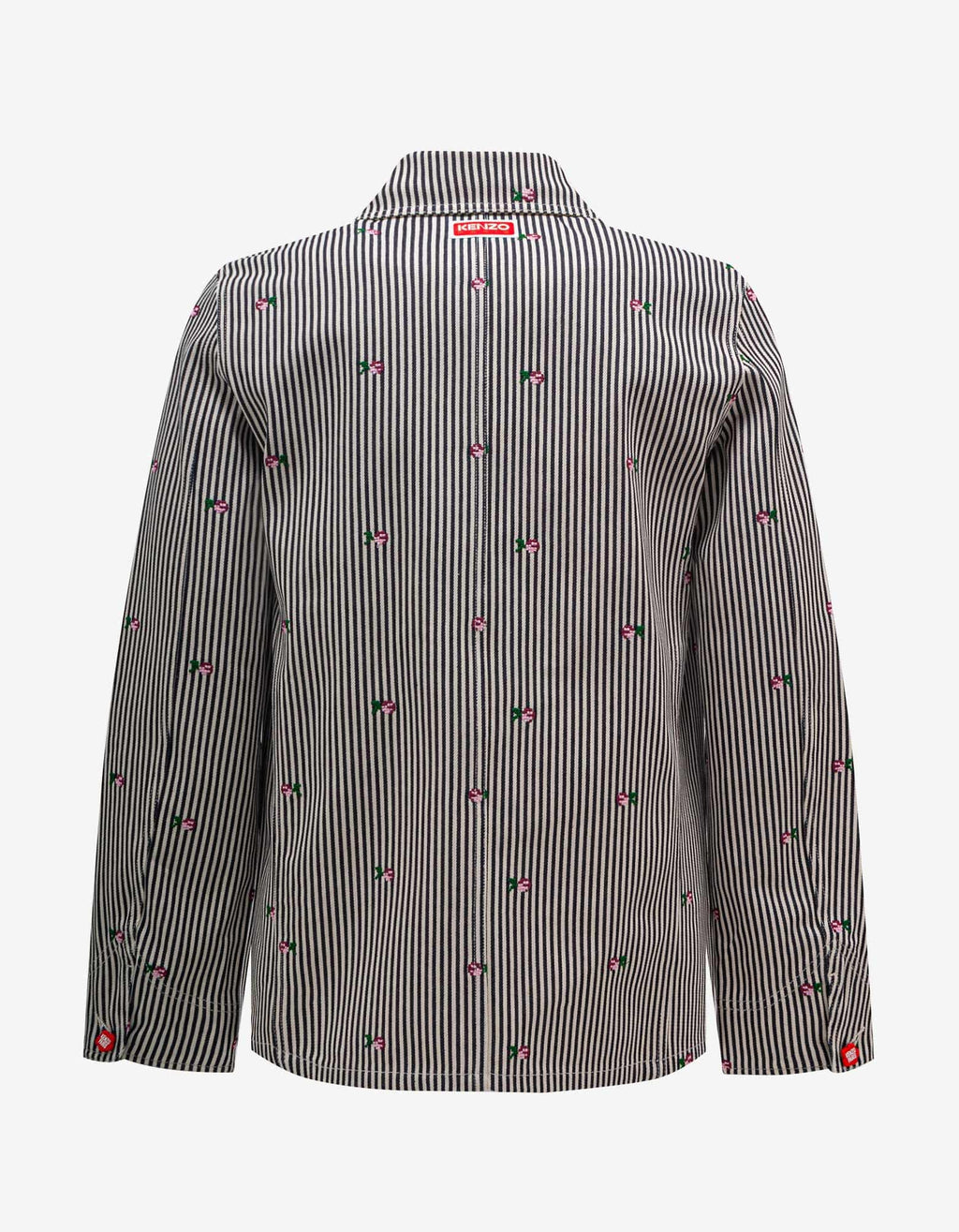 Kenzo Blue 'Kenzo Pixel' Striped Denim Jacket
