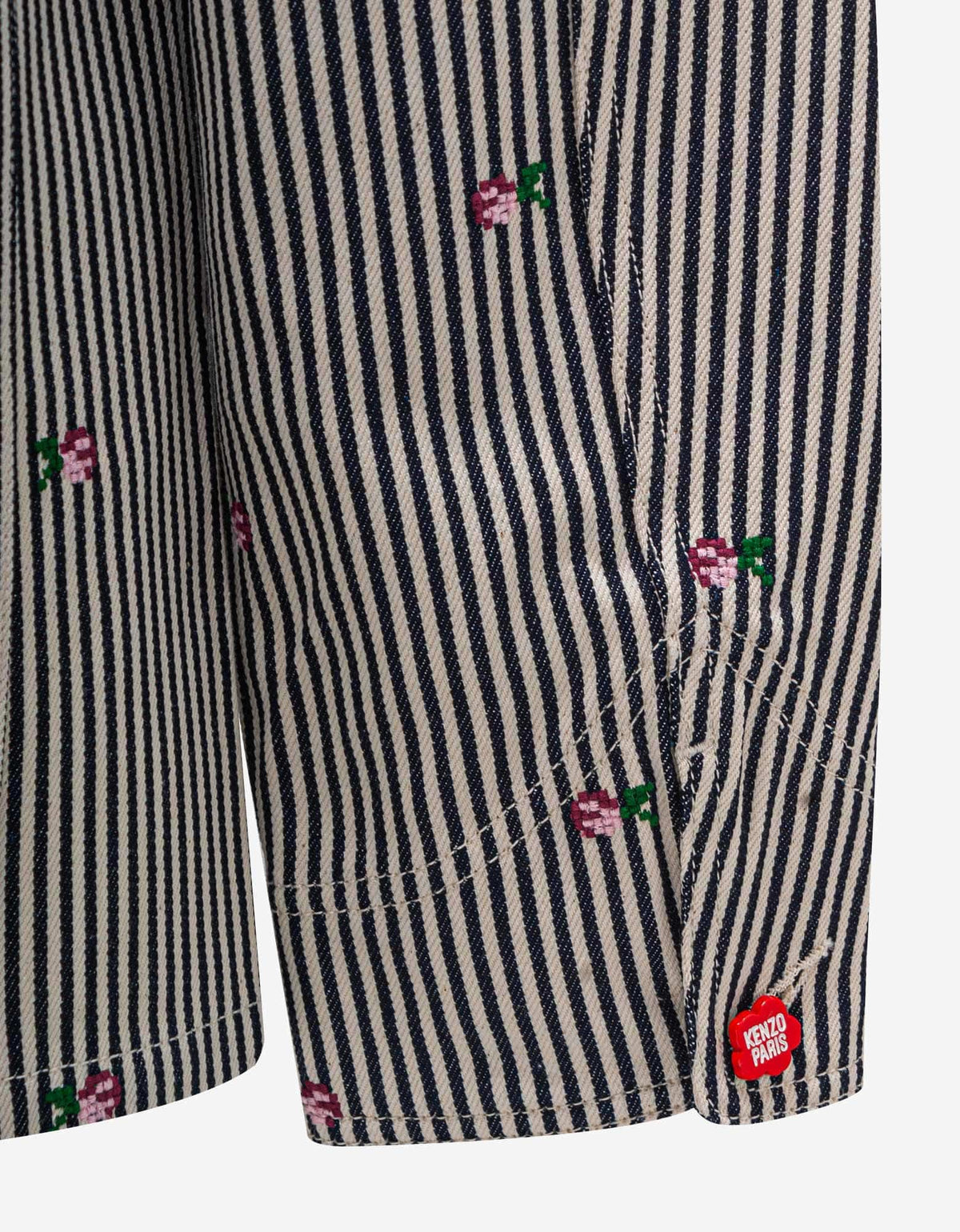 Kenzo Blue 'Kenzo Pixel' Striped Denim Jacket