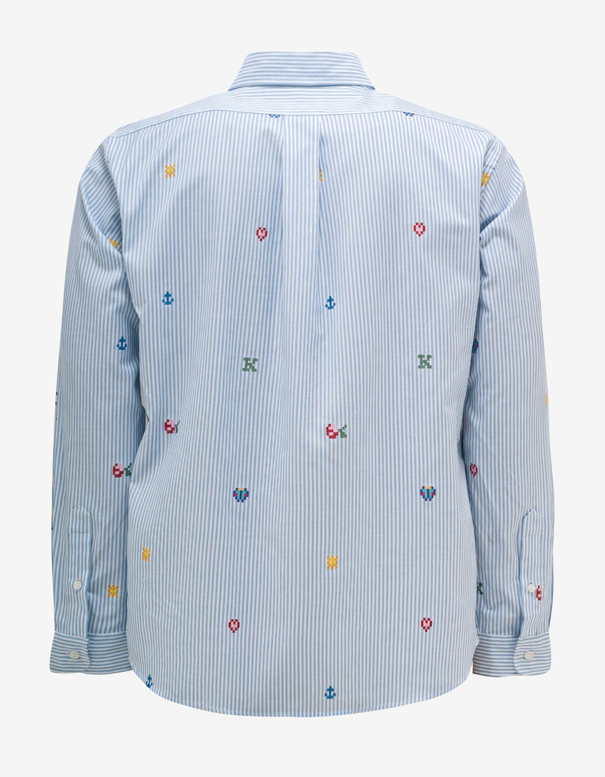 Kenzo Blue 'Kenzo Pixel' Striped Shirt