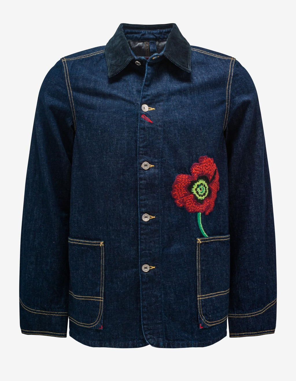 Kenzo Kenzo Blue Kenzo Poppy Workwear Denim Jacket