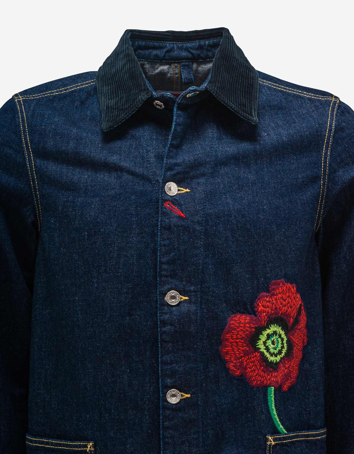 Kenzo Blue Kenzo Poppy Workwear Denim Jacket
