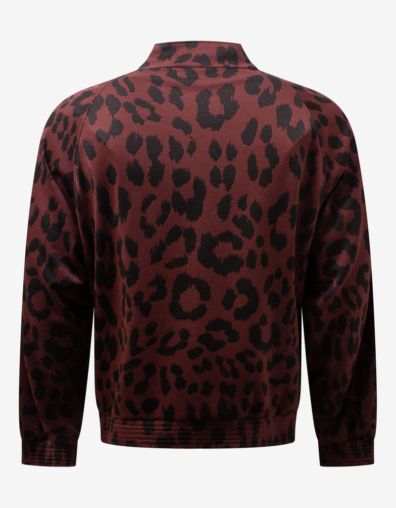 Kenzo Bordeaux Leopard Print Track Jacket