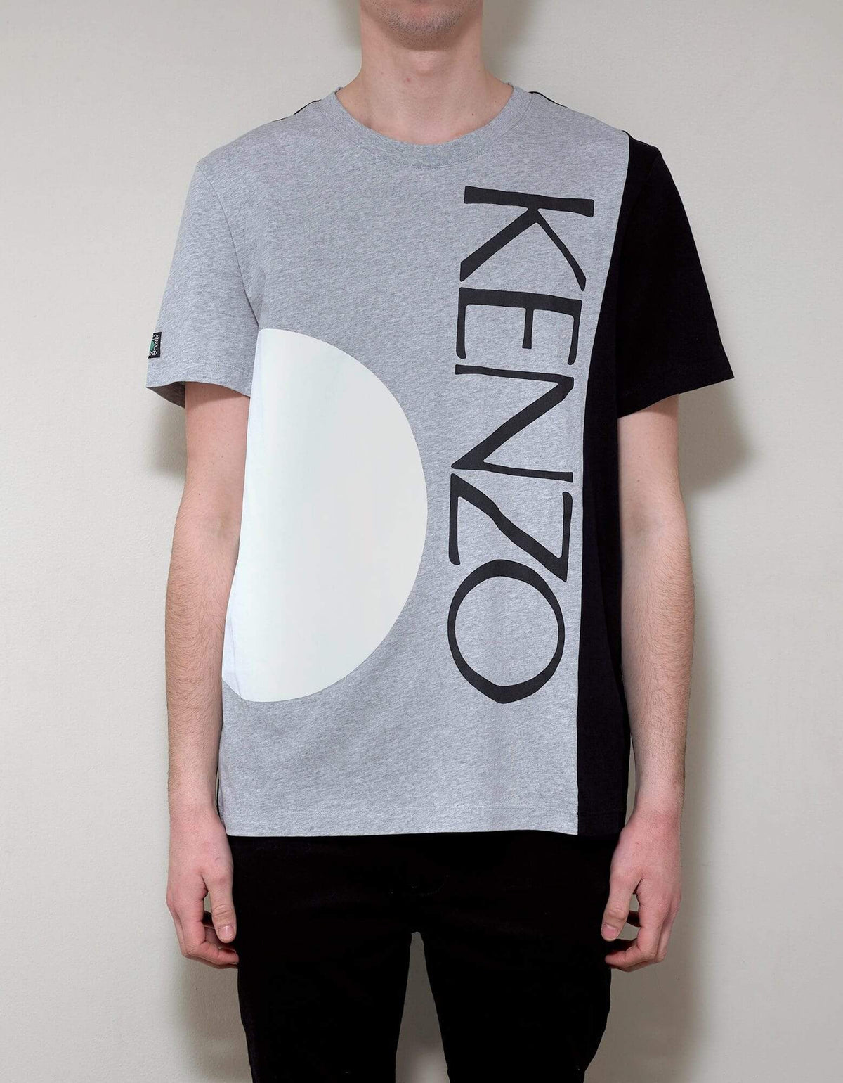 Kenzo Grey White Circle Print T-Shirt