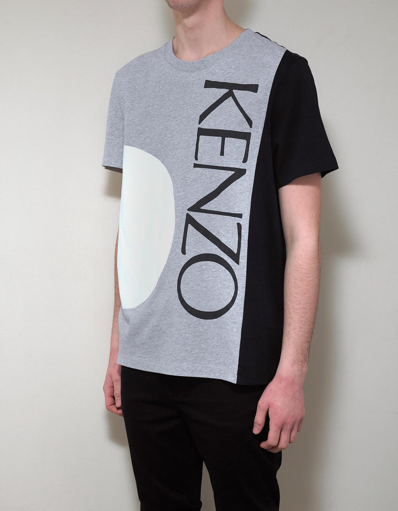 Kenzo Grey White Circle Print T-Shirt