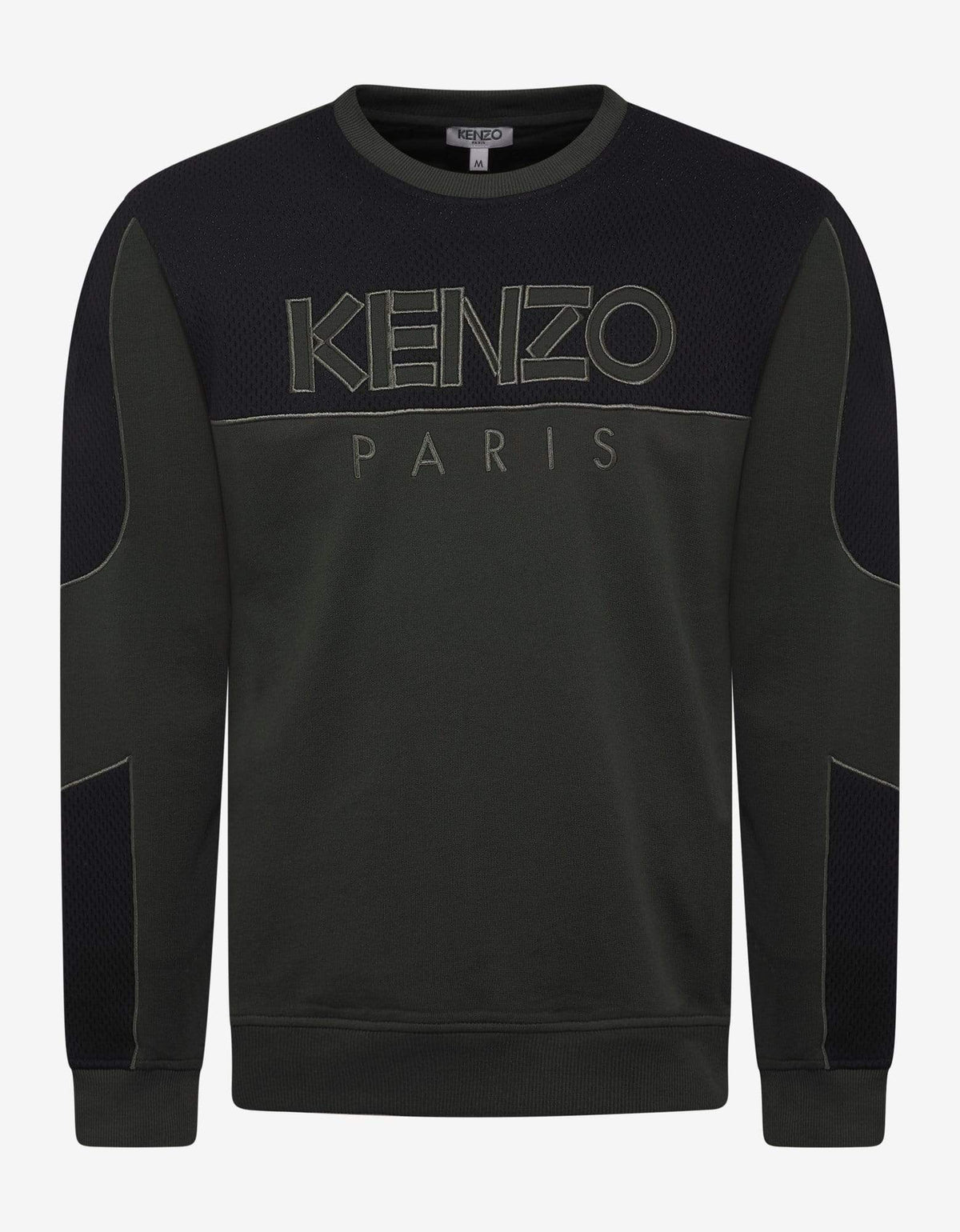 Kenzo Khaki Dual-Fabric Sweatshirt