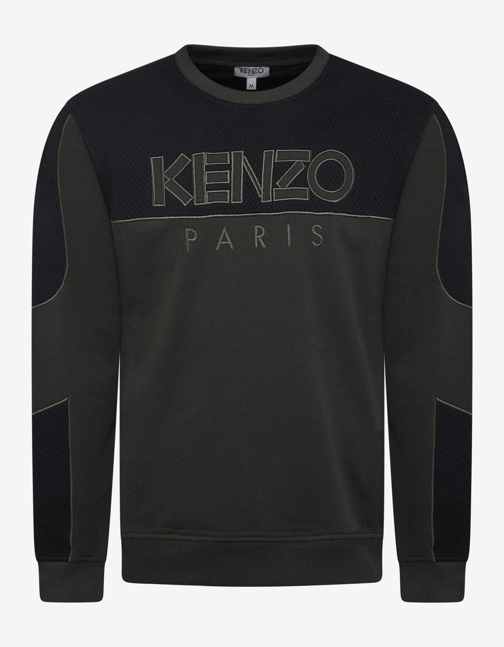 Kenzo Kenzo Khaki Dual-Fabric Sweatshirt
