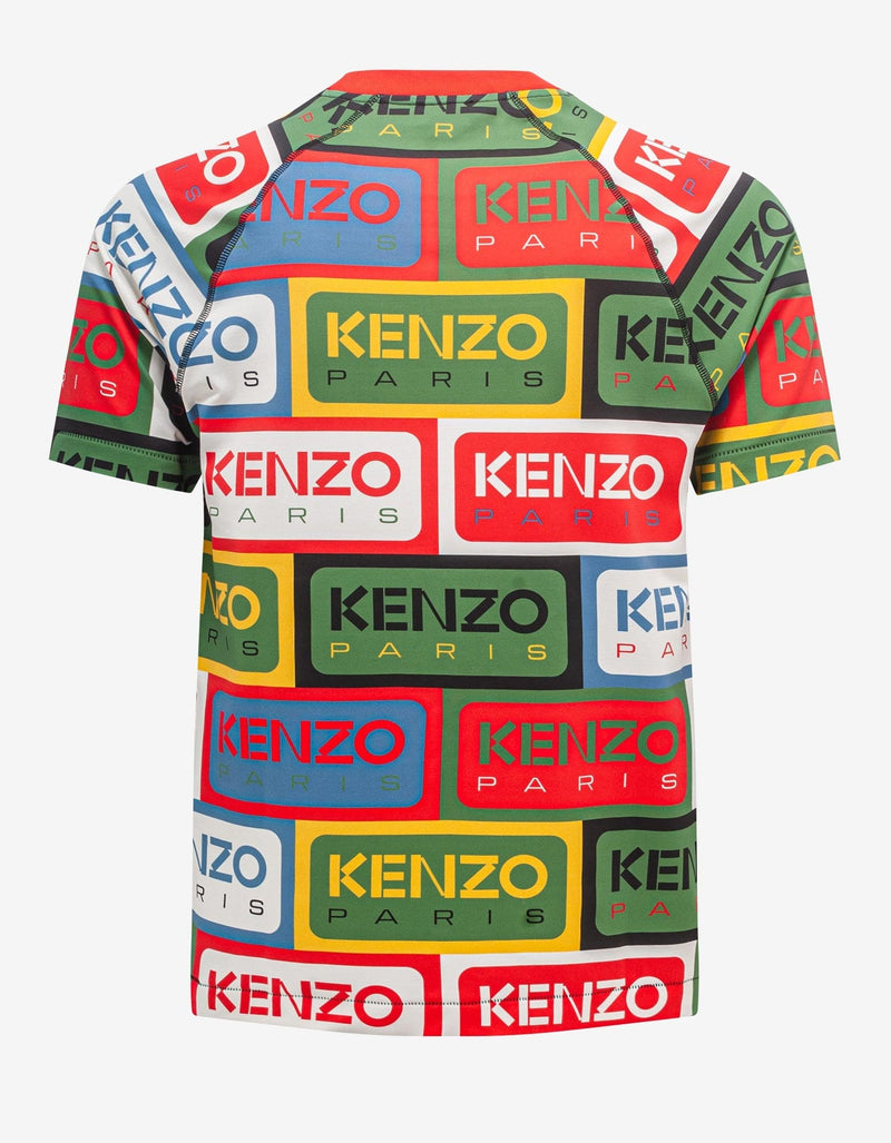 Kenzo Multicolour 'Kenzo Labels' Fitted T-Shirt