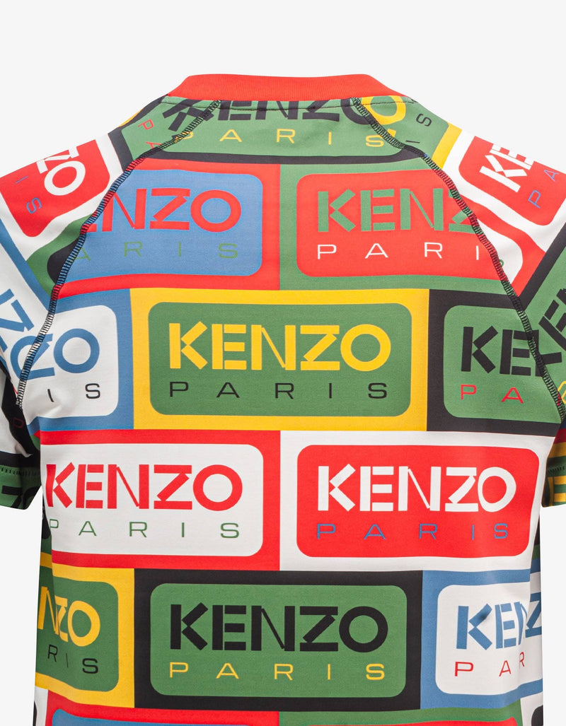 Kenzo Multicolour 'Kenzo Labels' Fitted T-Shirt