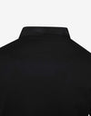 Lanvin Black Polo T-Shirt with Grosgrain Collar