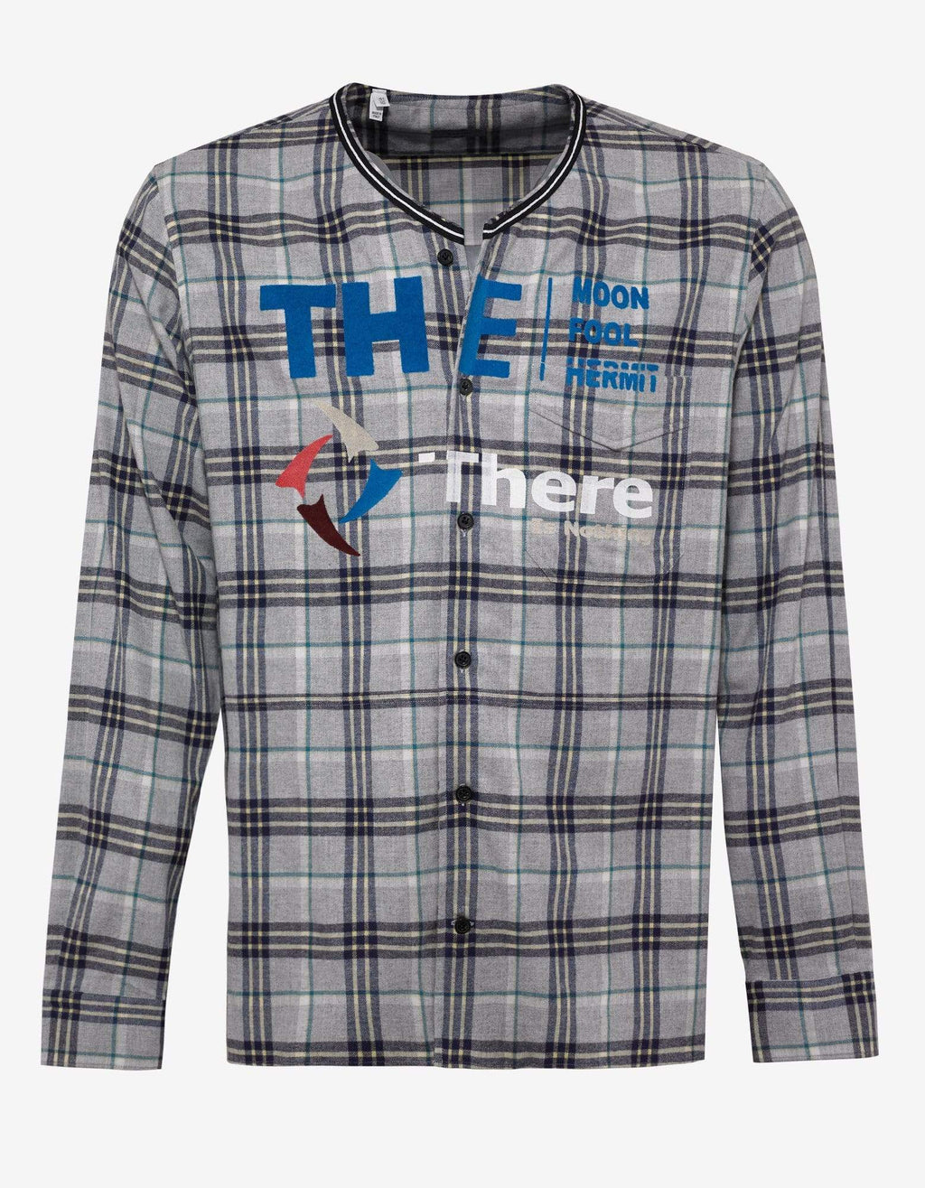 Lanvin Lanvin Grey Check 'There is Nothing' Print Shirt