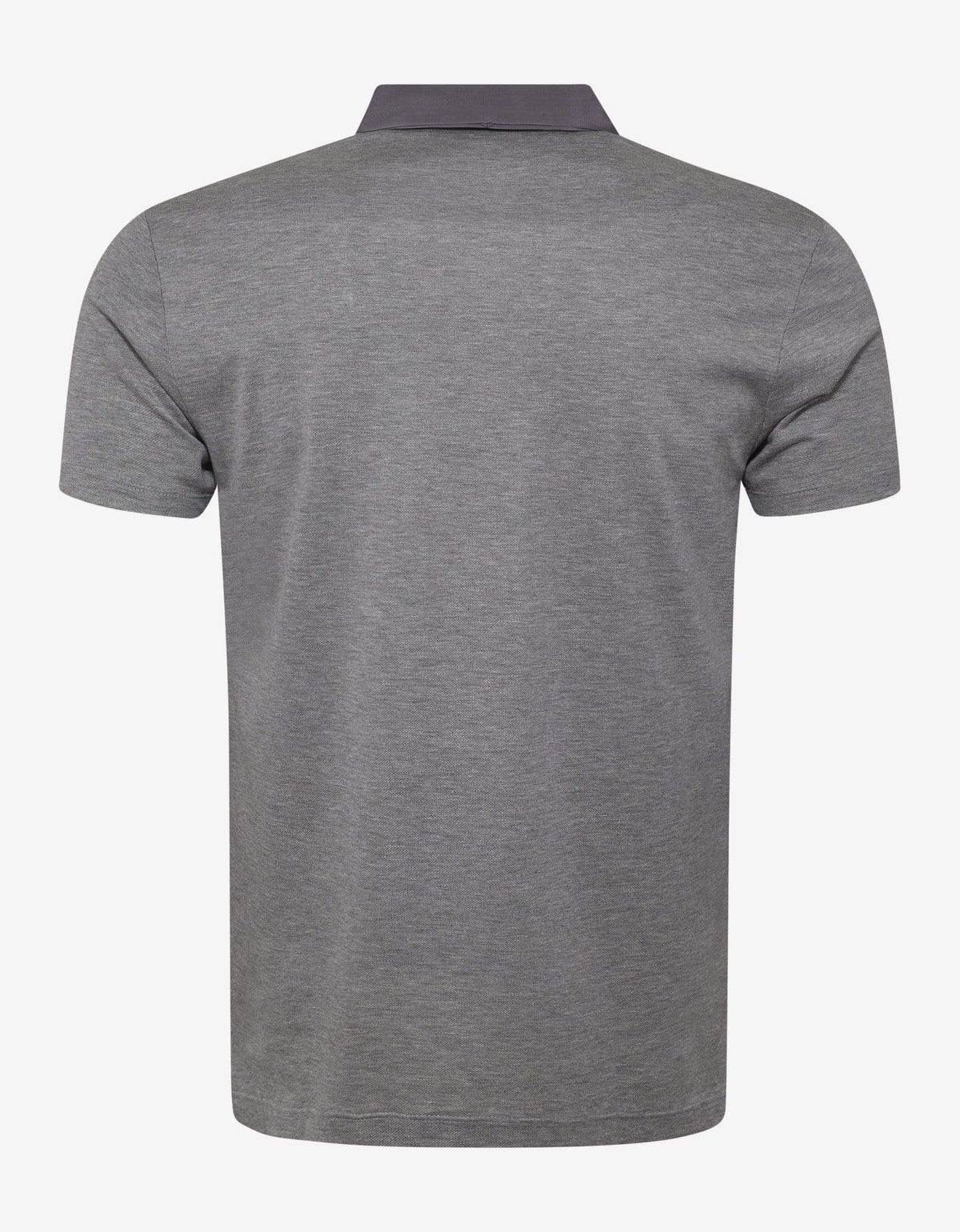 Lanvin Grey Grosgrain Collar Polo T-Shirt