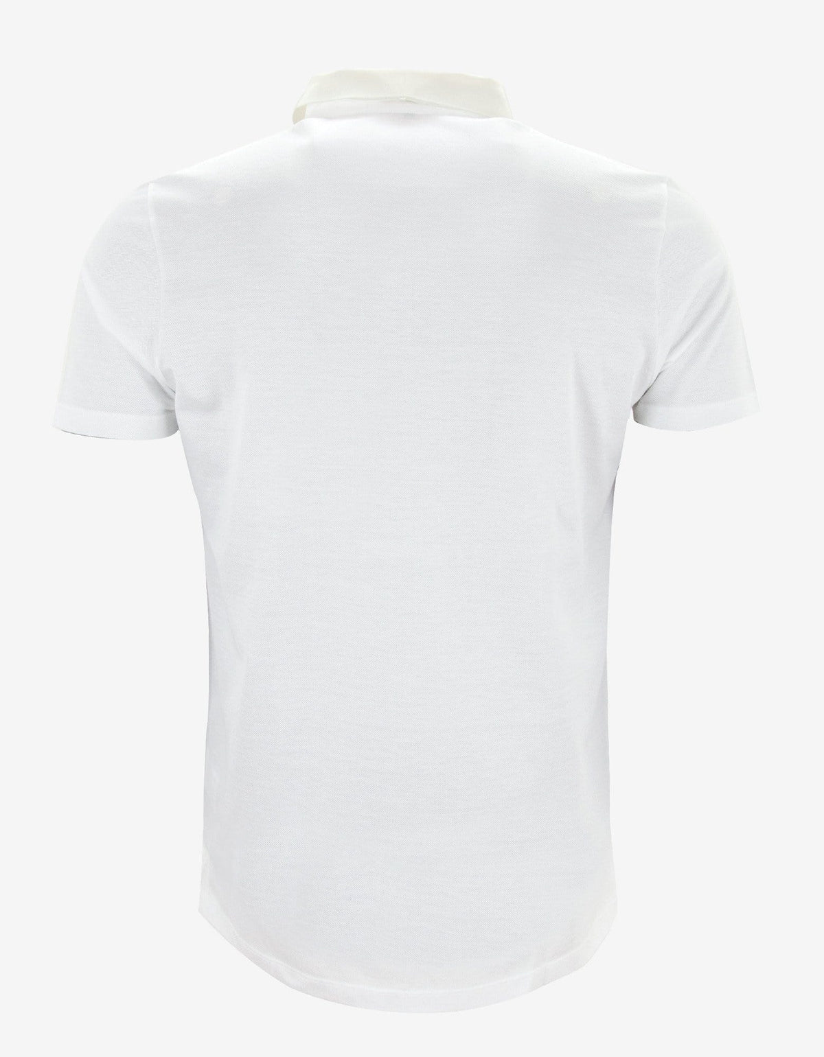 Lanvin White Polo T-Shirt with Grosgrain Collar