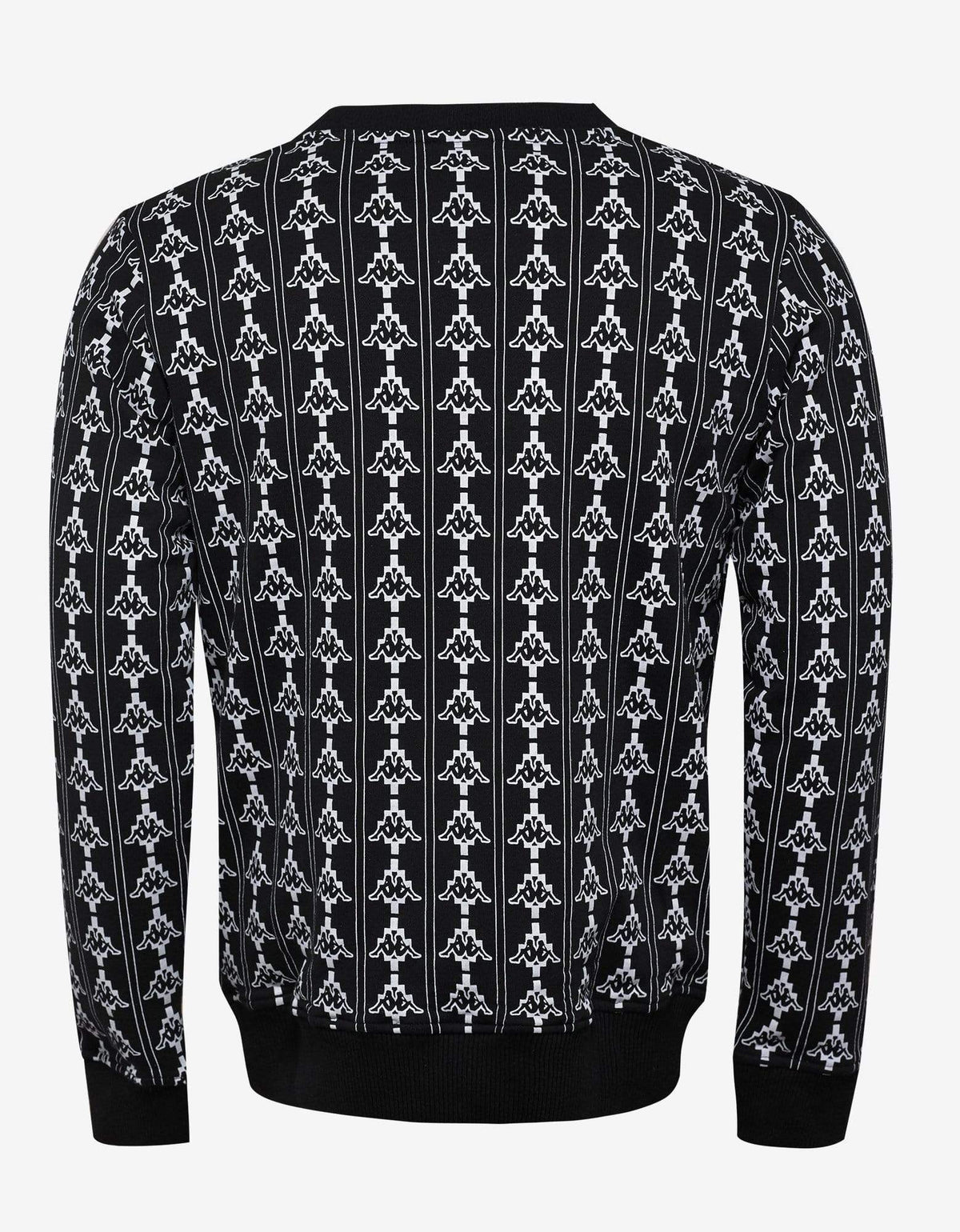 Marcelo Burlon Kappa All-Over Logo Black Sweatshirt