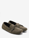 Moncler Aymeric Khaki Suede Leather Driving Shoes