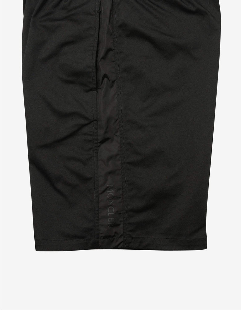 Moncler Black Logo Side Band Shorts