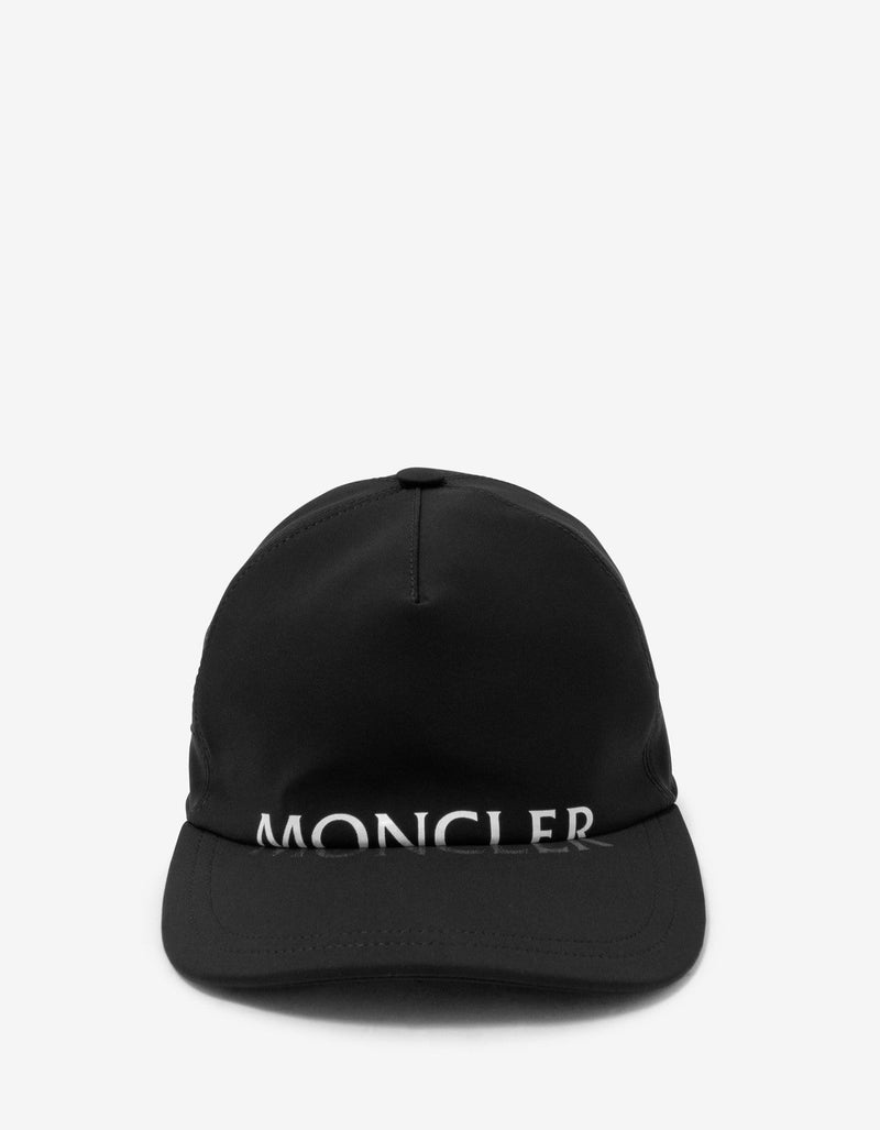 Moncler Black Softshell Logo Baseball Cap