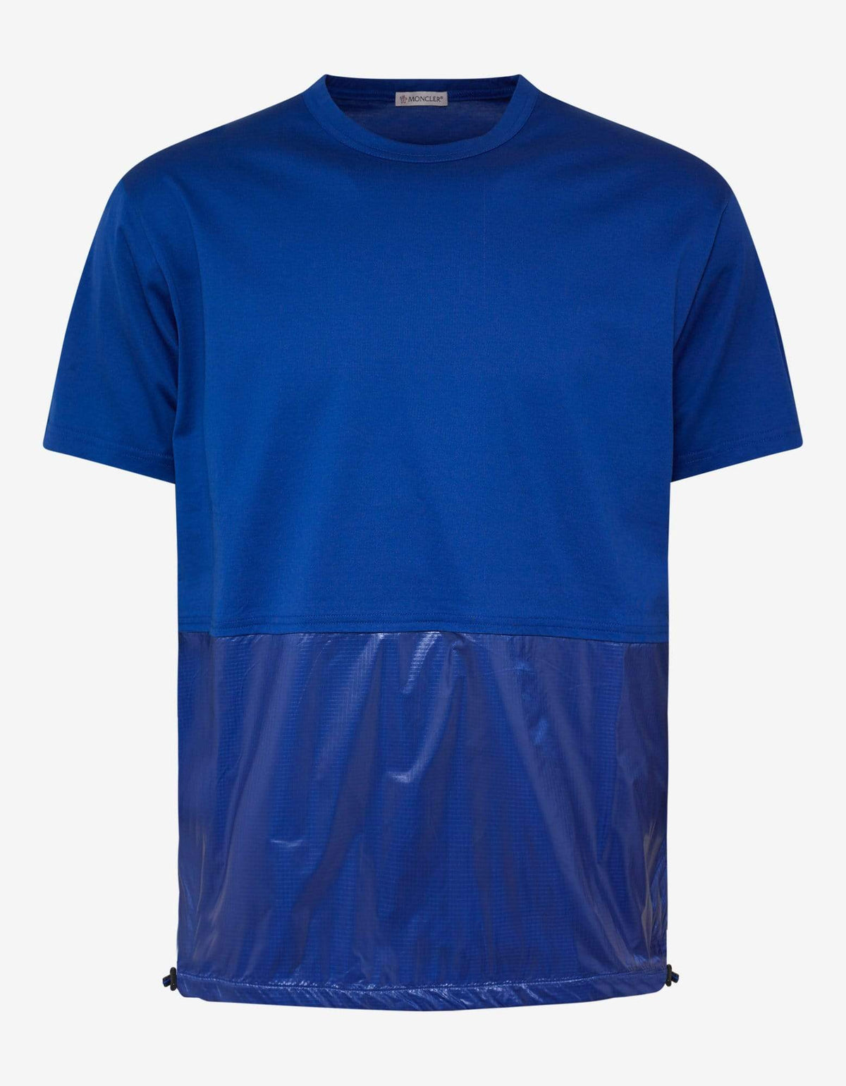 Moncler Blue Nylon Panel T-Shirt