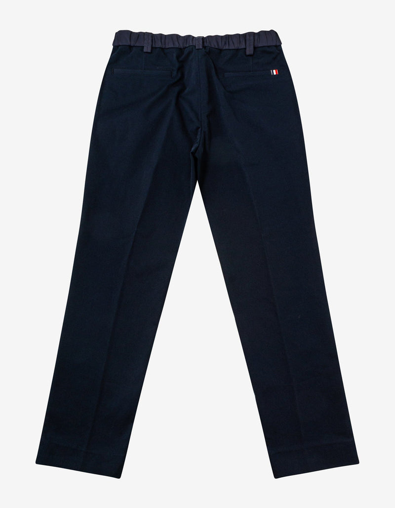 Moncler Navy Blue Tricolour Chino Trousers