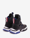 Moncler Tristan Black Leather & Mesh High Top Trainers