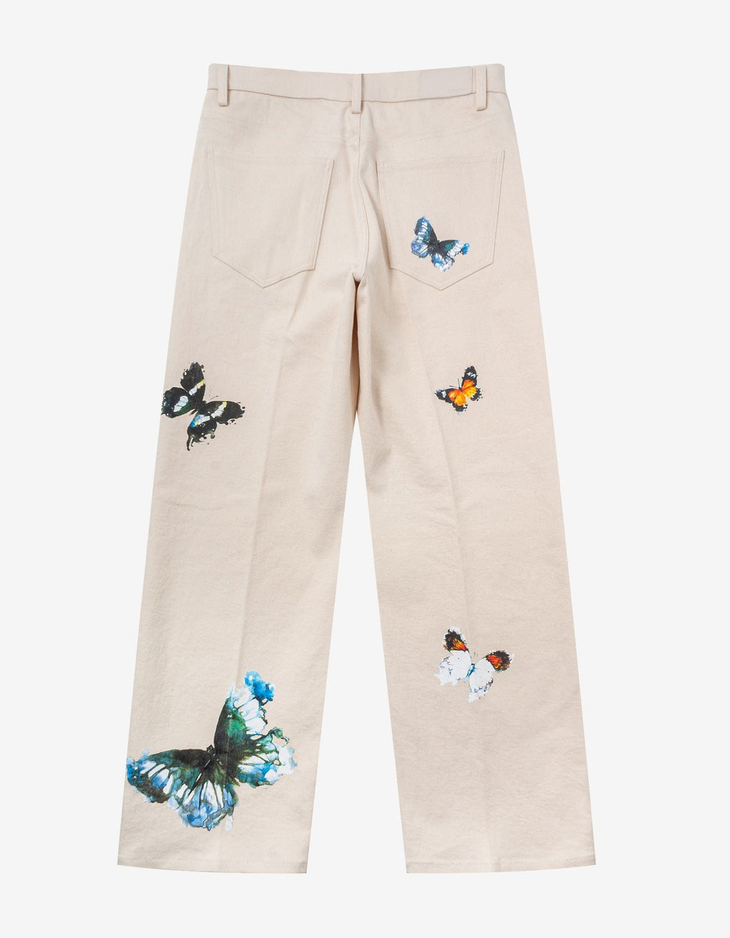 Nahmias Beige Butterfly Baggy Jeans