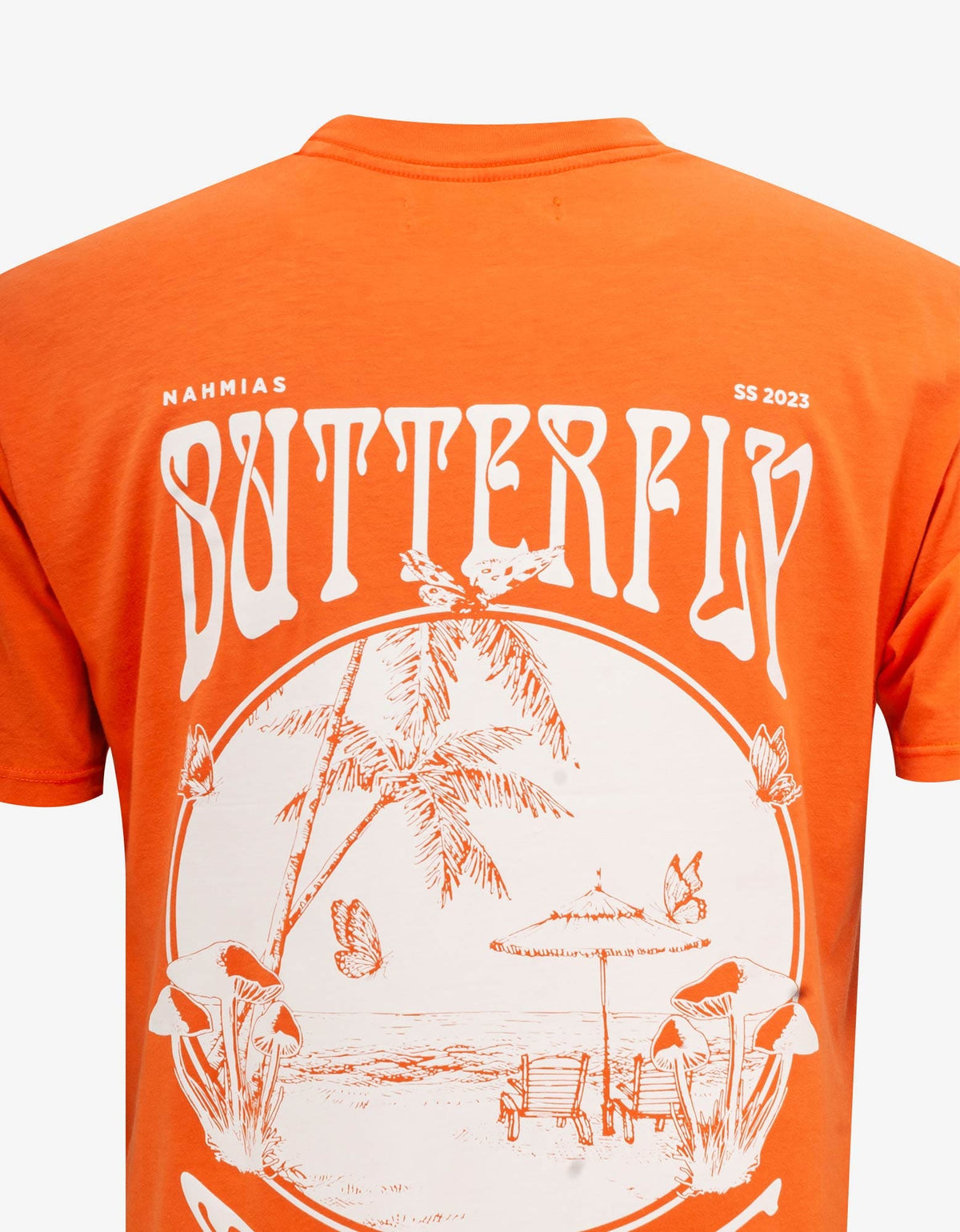 Nahmias Orange Butterfly Beach T-Shirt
