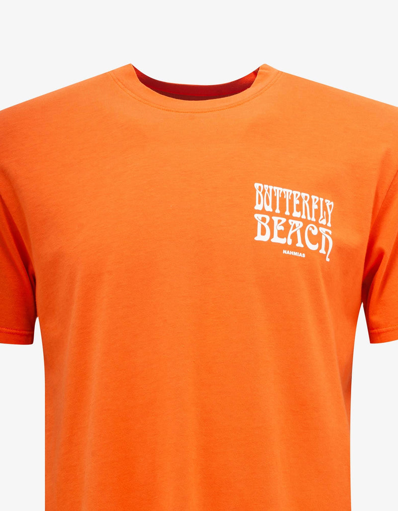 Nahmias Orange Butterfly Beach T-Shirt