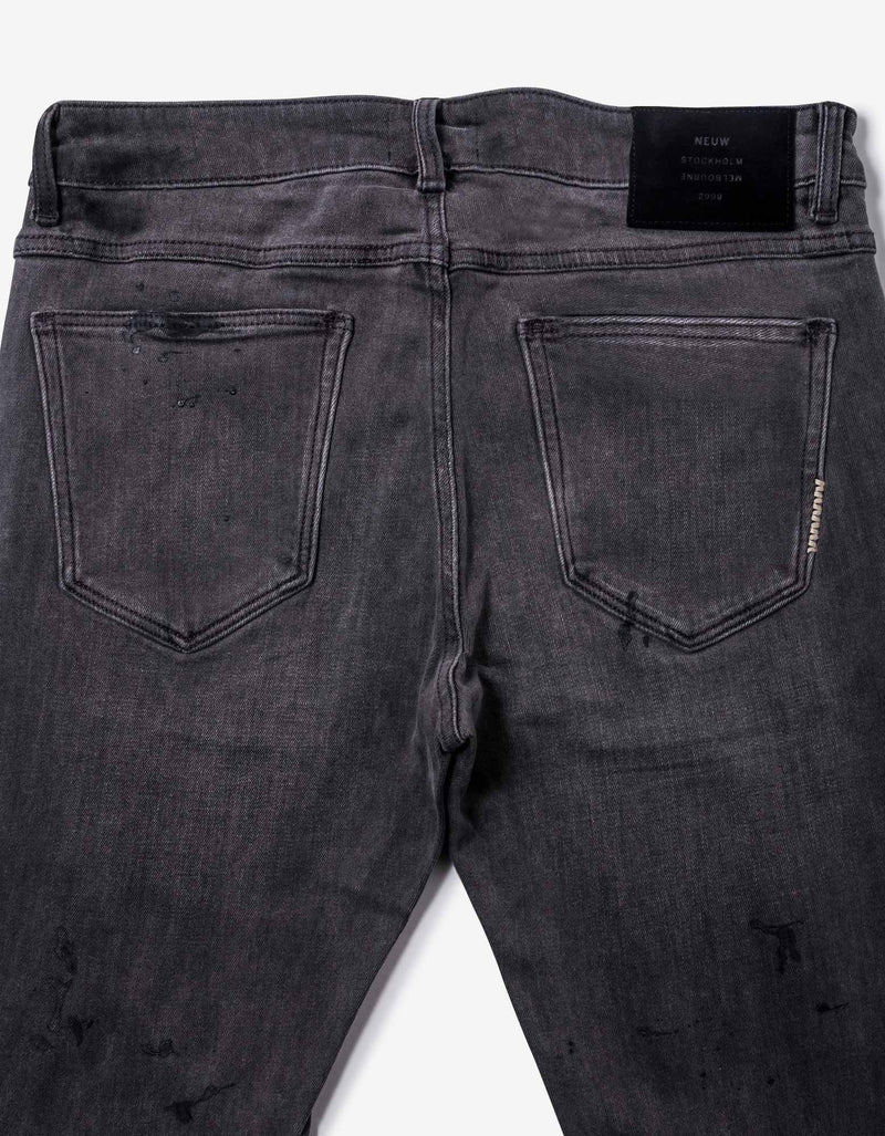 Neuw Iggy Skinny Cope Art Washed Black Jeans