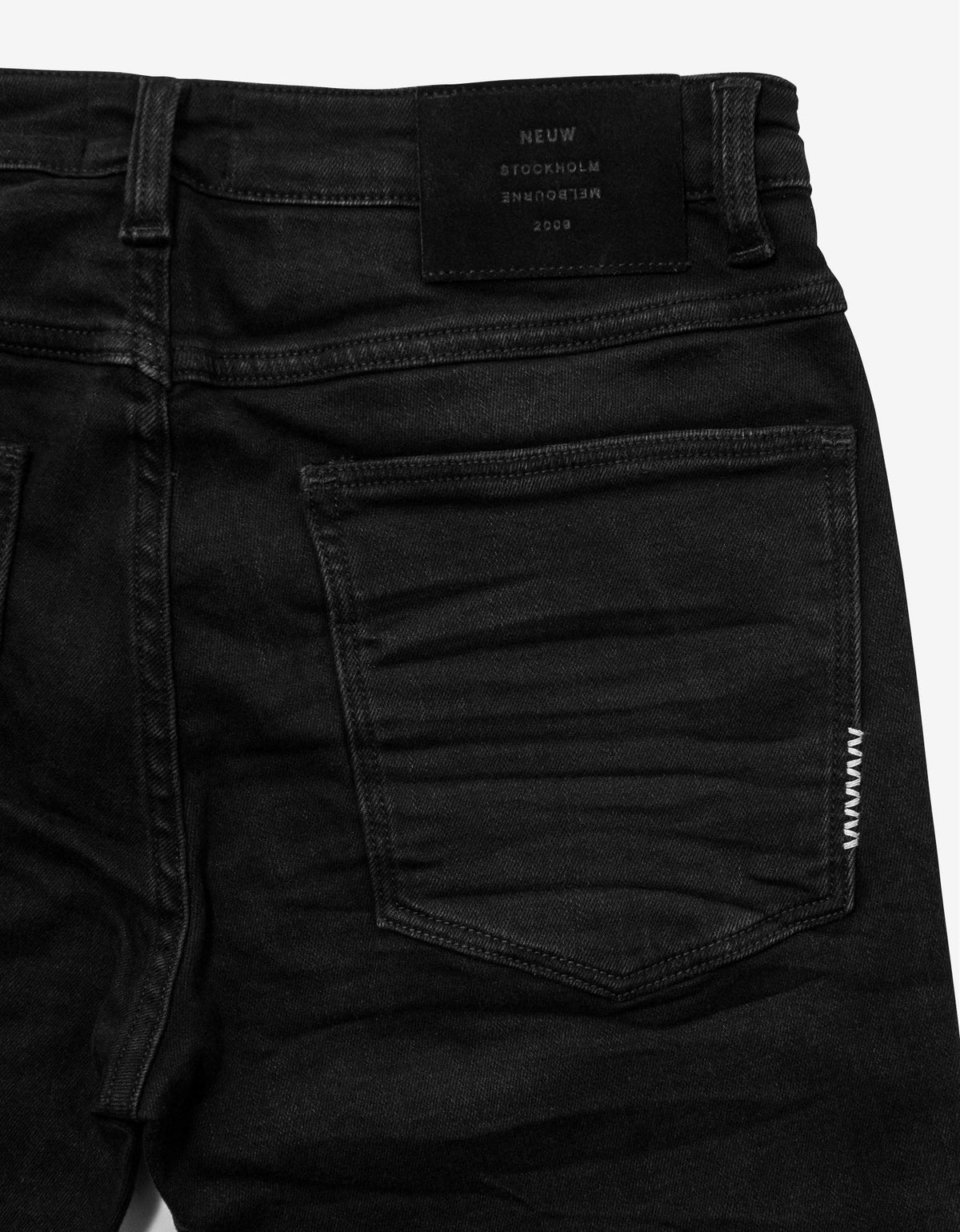 Neuw Rebel Skinny Friction Distressed Black Jeans