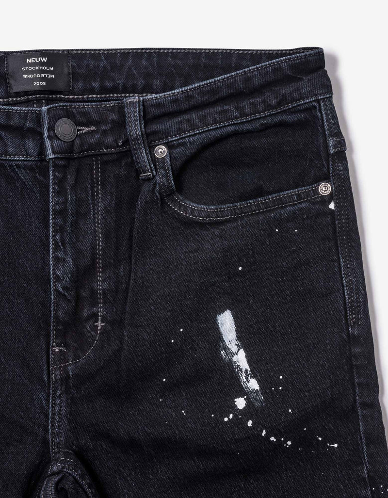 Neuw Rebel Skinny Unguarded Art Washed Black Jeans