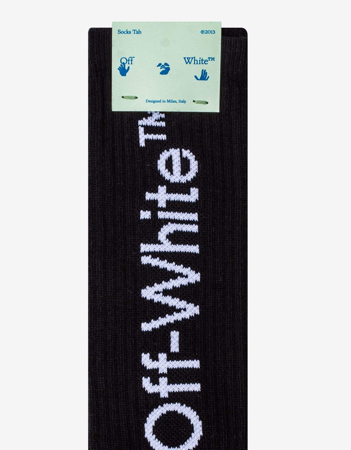 Off-White Black Diag Mid Length Socks