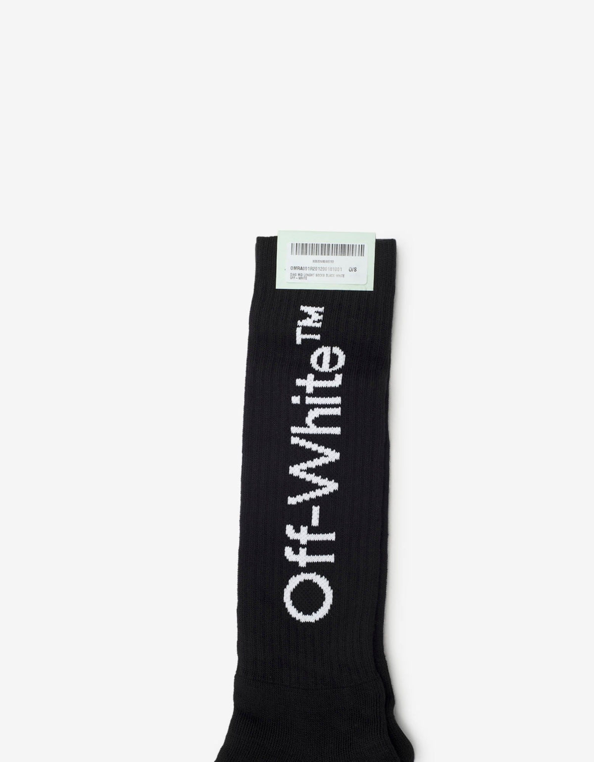 Off-White Black Diagonals Mid Length Socks
