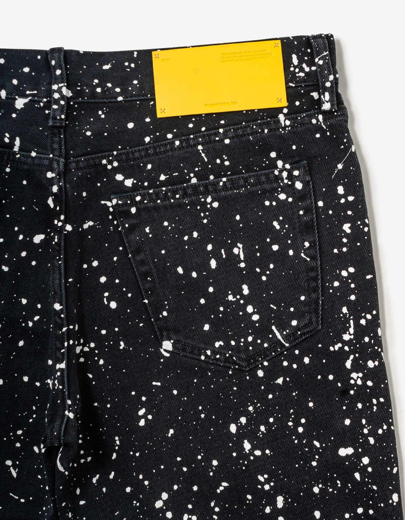 Off-White c/o Virgil Abloh Black Diag Outl Paint Skinny Jeans