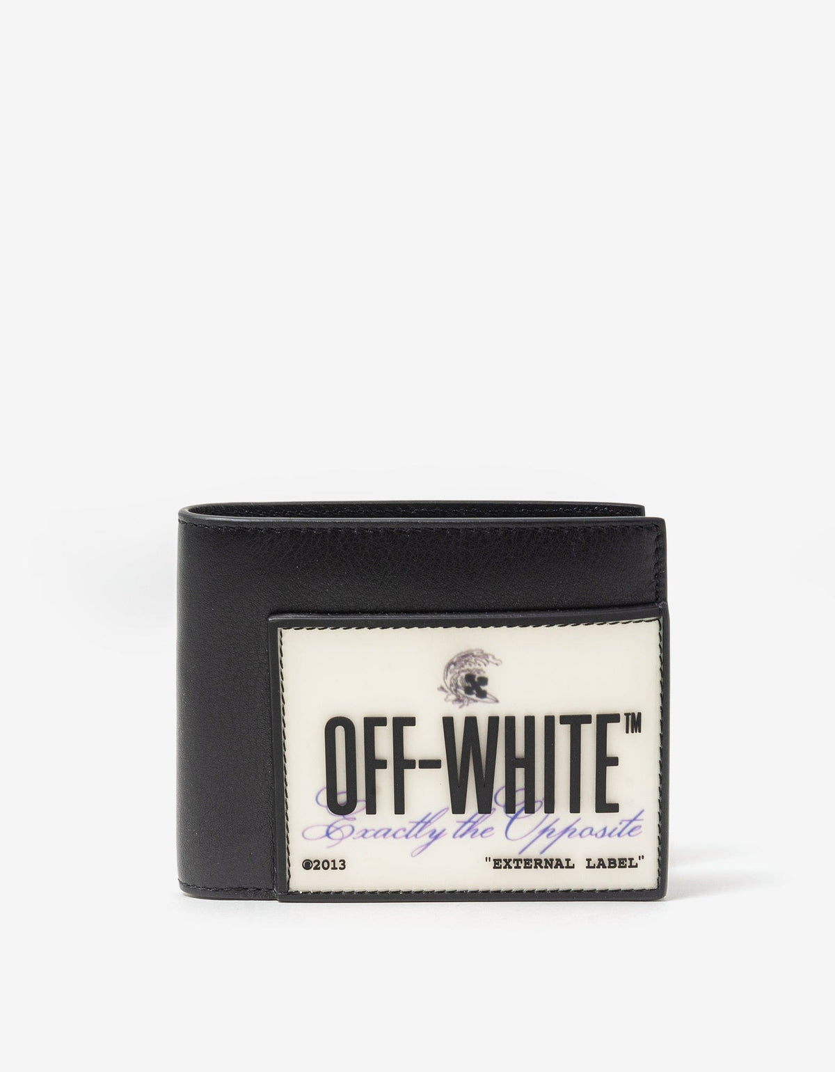 Off-White c/o Virgil Abloh Black Logo Patch Billfold Wallet