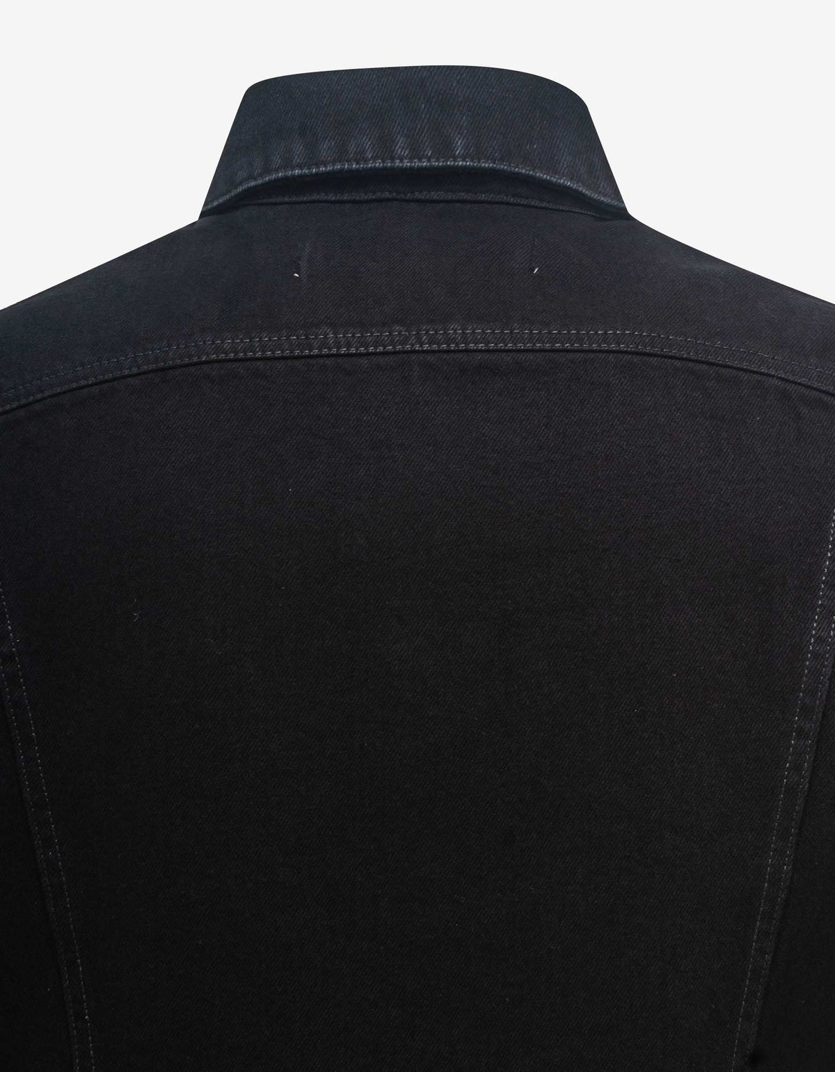Off-White c/o Virgil Abloh Black Varsity Patch Skinny Denim Jacket