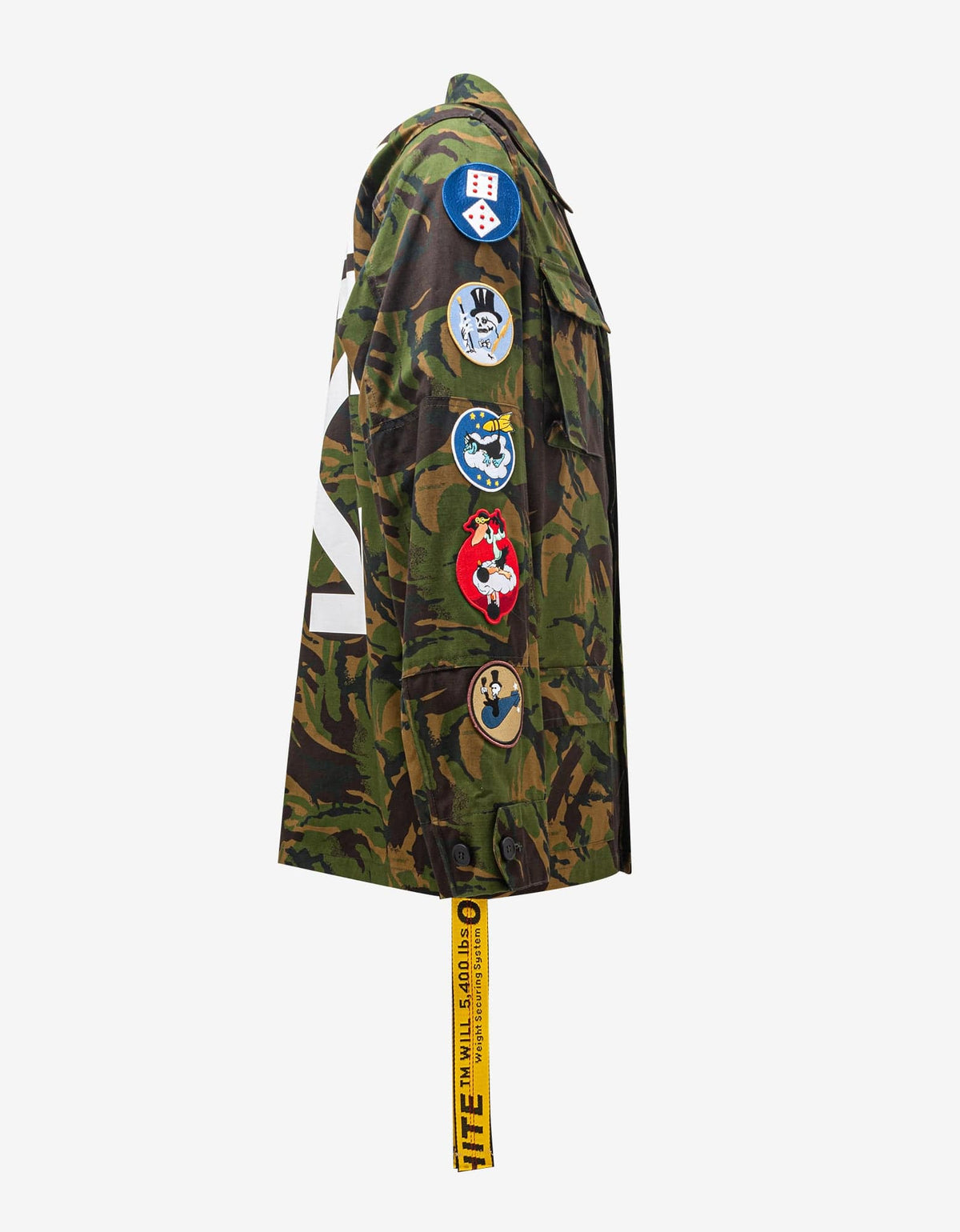 Off-White c/o Virgil Abloh Green Camouflage Patch Field Jacket